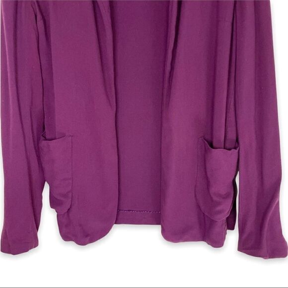 Talula Kent Blazer Eggplant Purple 100% Viscose - Picture 3 of 6
